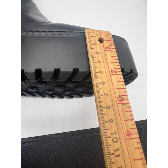 Womens Platform Wedge Ankle Boots 9.5 M Black Nine West Henrita3 Slip On Chunky - Picture 14 of 16